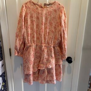 LOFT Meadow Tiered Ruffle Mini Dress